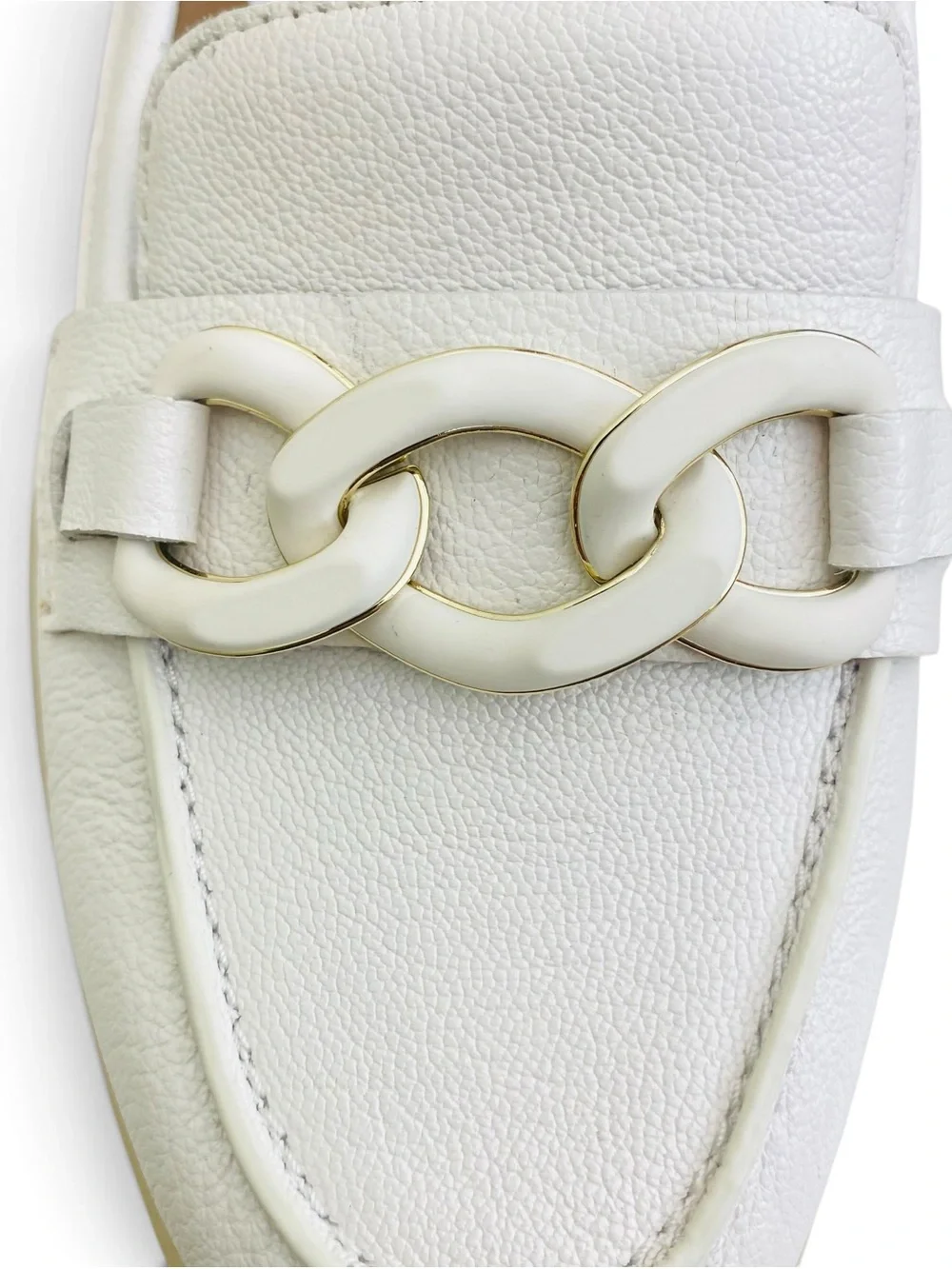 Naturalizer Women's Kateri Bit Loafer Warm White Leather 8M Quiet Luxury Preppy